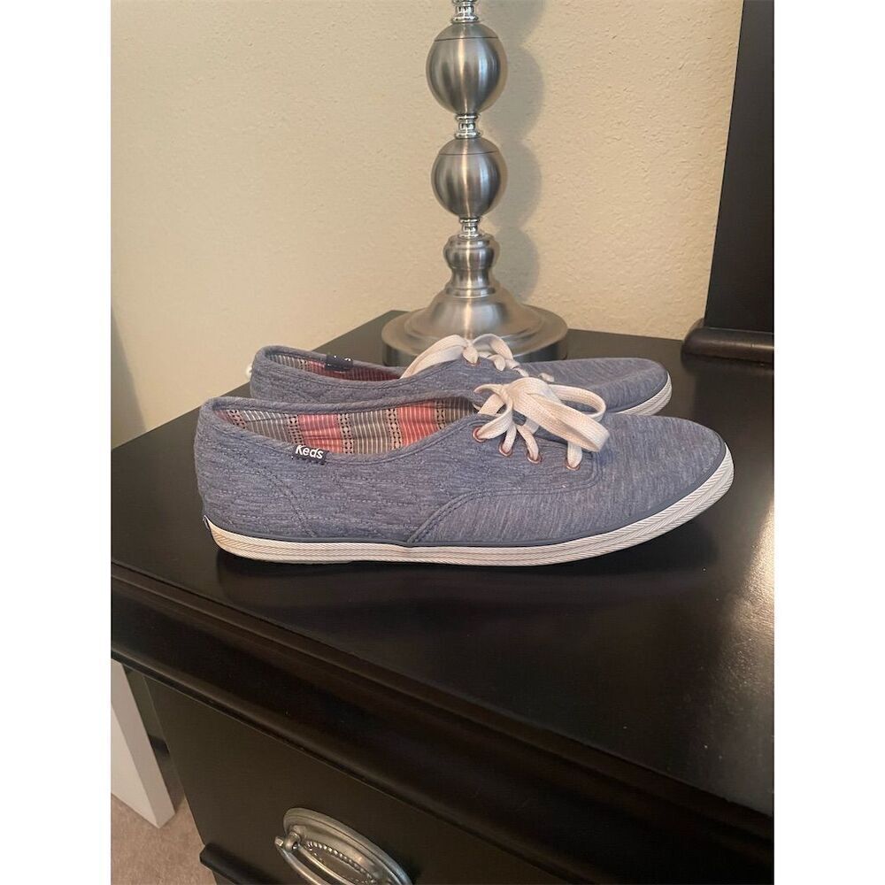 Keds Champion Sneakers Blue Denim Canvas Women Size 8 1/2